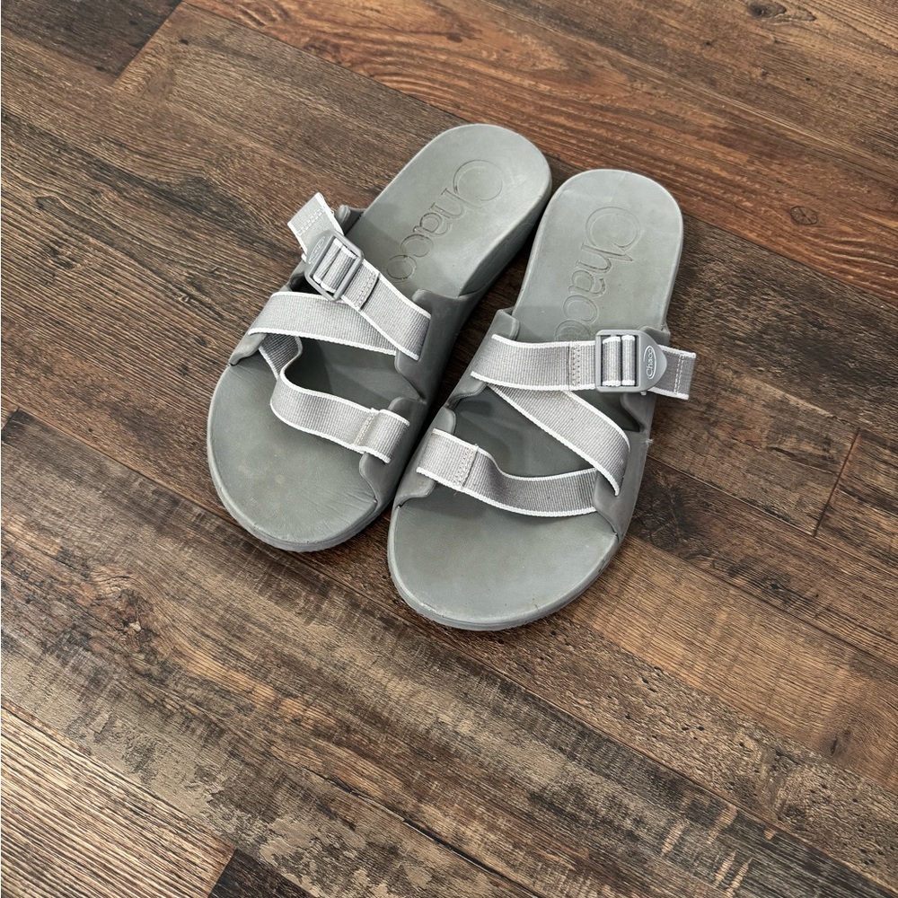 Chaco Light Gray Slide Sandals